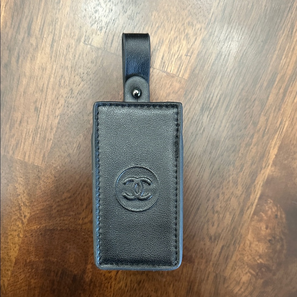 CHANEL Black Leather Key Pouch